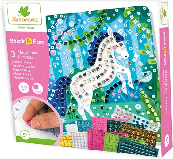 Stick & Fun mozaic – căluți set creativ pentru copii
