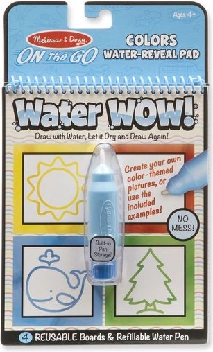 Carte de colorat cu apă Water WOW! forme