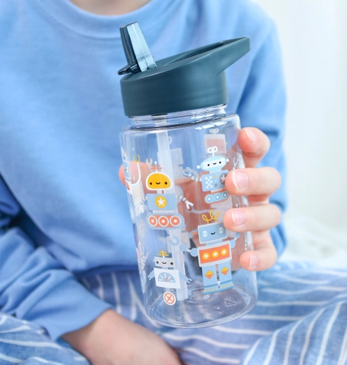 A Little Lovely Company sticlă pentru copii Roboti 450 ml