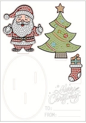 2Kids Toys pictură cu diamante cu suport Santa Claus