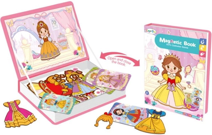 Puzzle magnetic pentru îmbrăcarea prințesei