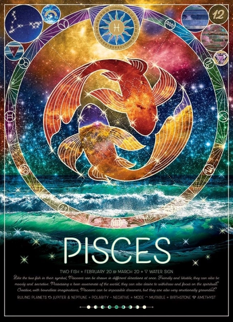 COBBLE HILL puzzle semnul zodiacului: Pești – 500 de piese