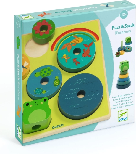 Djeco Puzz & Stack curcubeu