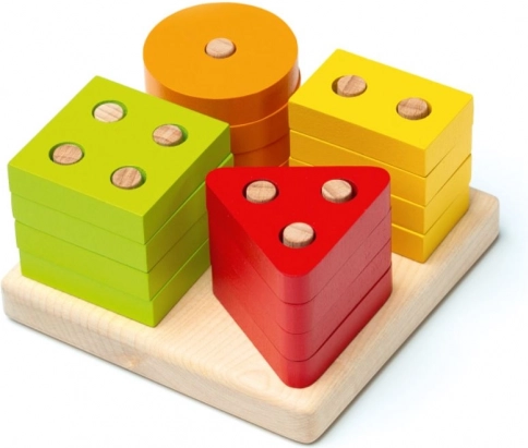 CUBIKA Sortăm formele – puzzle din lemn, 17 piese