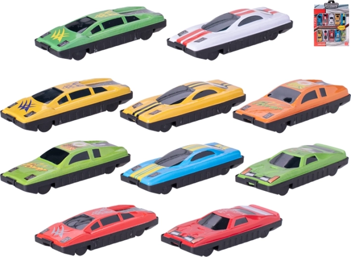 Set de mașinuțe metalice de 7 cm – 10 bucăți cu mers liber