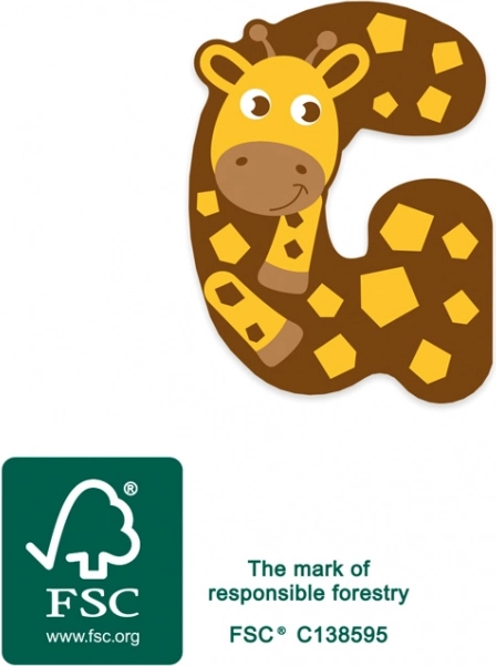 Small Foot literă de lemn G girafă