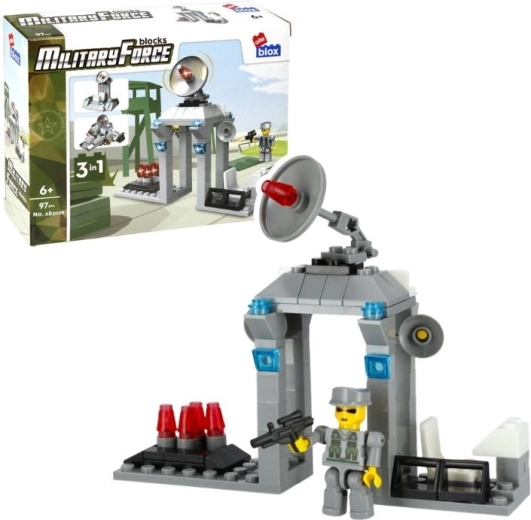 Set de construcție AlleBlox Military 3 în 1, 97 de piese