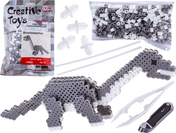 Mărgele de călcat 3D – brontozaur (dinozaur) în punguță