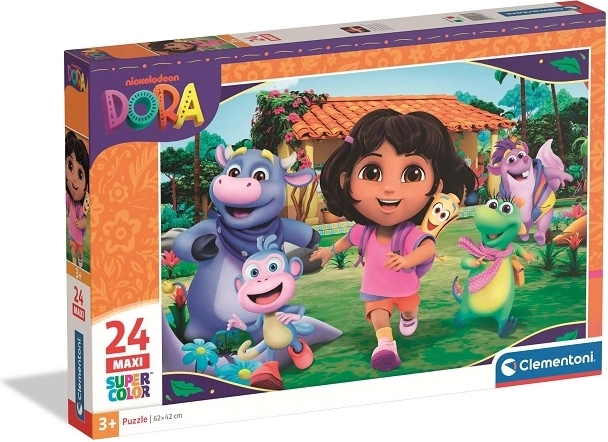 Puzzle Clementoni Maxi SuperColor Dora, 24 de piese