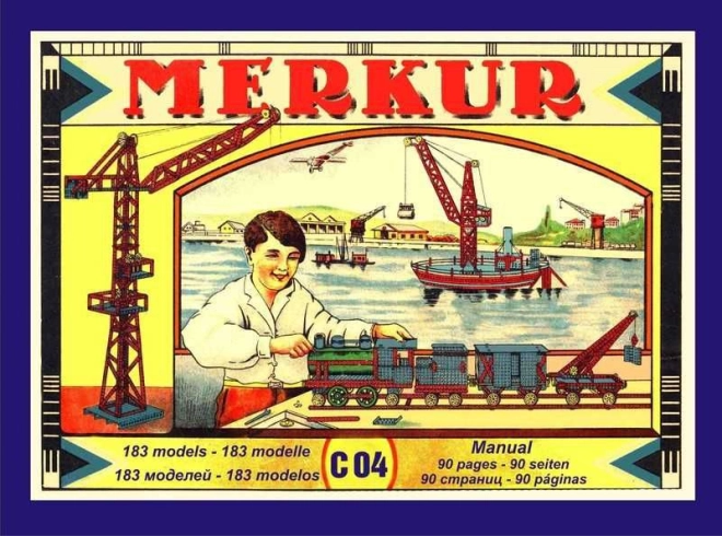 Set de construcție din metal MERKUR classic – 183 de modele