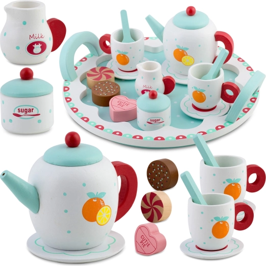 Set de ceai din lemn pentru copii RICOKIDS