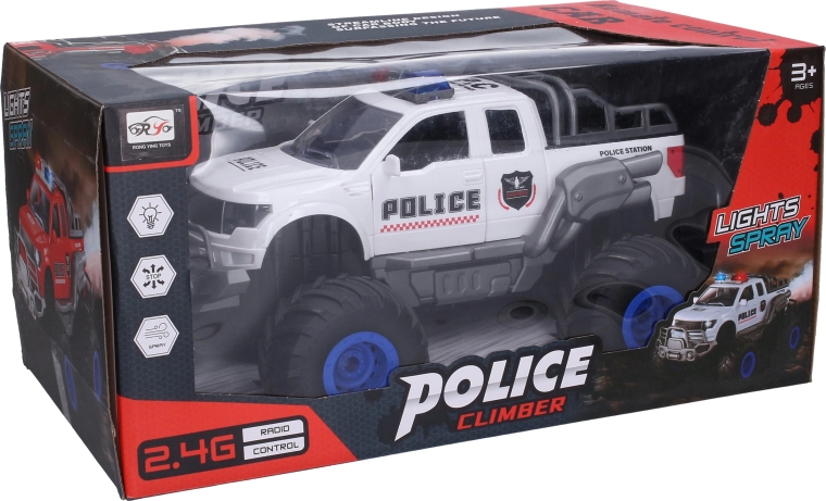 Mașină de poliție RC off-road cu efecte luminoase și de fum 41,5 cm - 1 bucată