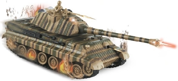 Tanc RC King Tiger cu set de luptă