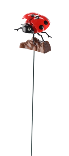 Decorațiune de grădină pe tijă buburuză 50 cm