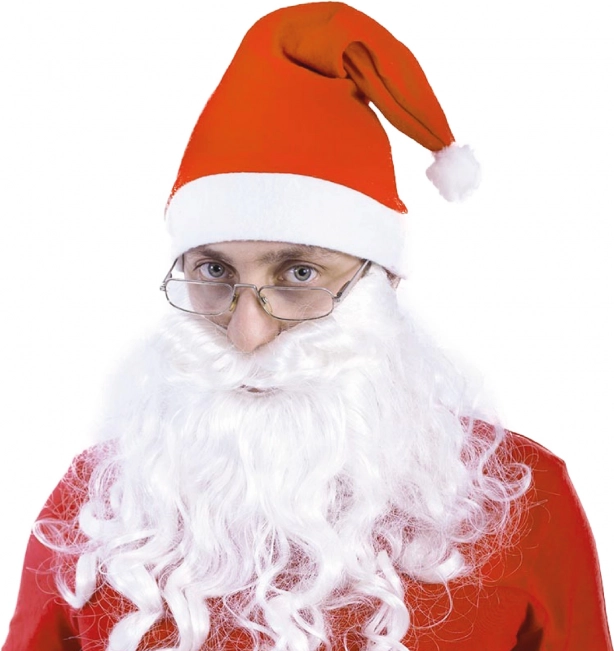 Barbă lungă, albă ca zăpada, de Moș Crăciun, pe elastic