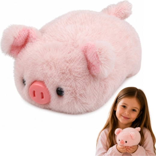 Purceluș de pluș roz 16 cm - 1 bucată