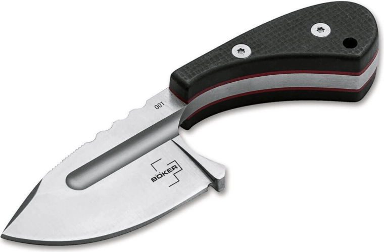 Böker Plus Sigyn – cuțit de gât cu lamă de 5 cm, G10 și teacă Kydex