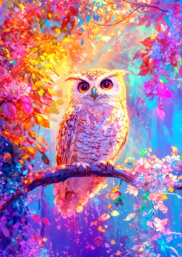 Puzzle Enjoy bufniță înflorită 1000 de piese