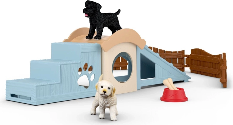 Teren de joacă pentru cățeluși SCHLEICH Farm World