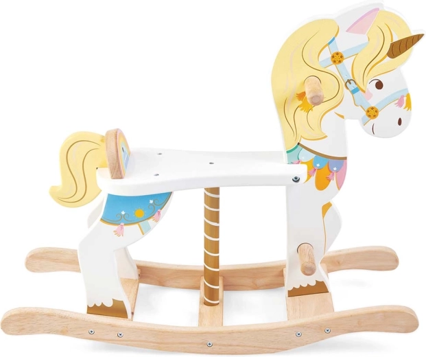Le Toy Van unicorn din lemn de legănat pentru copii