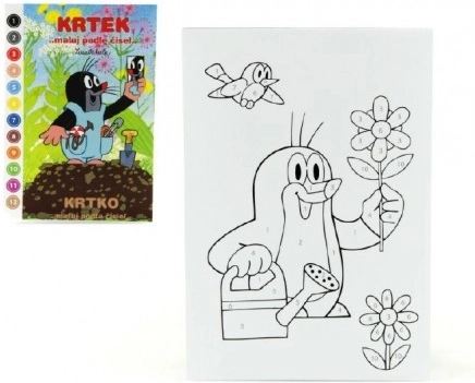 Carte de colorat A5 Krtek Pictura după numere