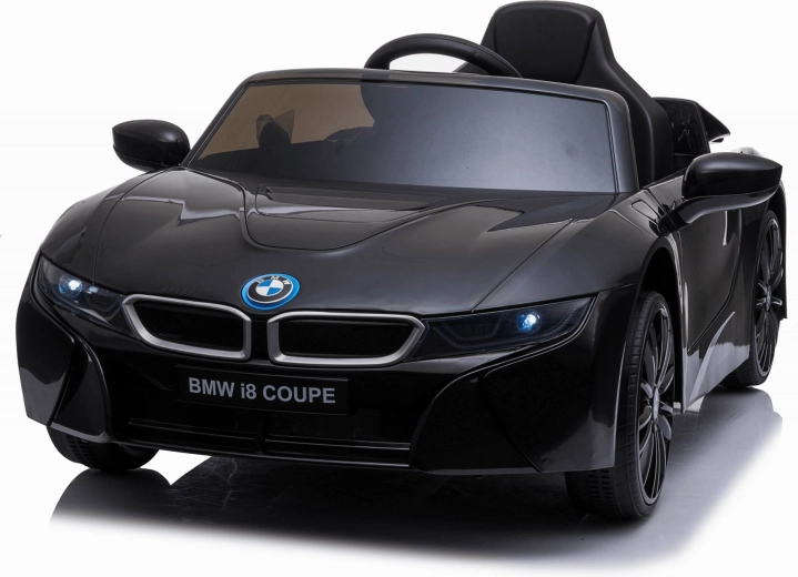 Mașinuță electrică pentru copii BMW i8, neagră, 12 V