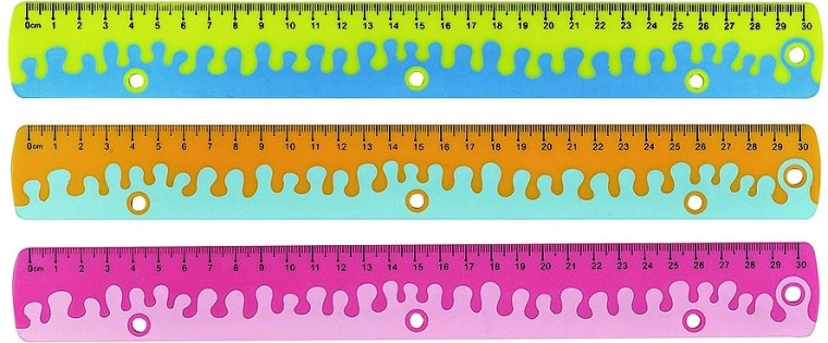 Riglă Keyroad Coral 30 cm cu prindere moale