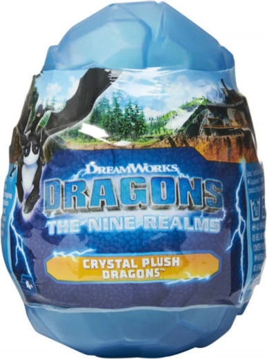 Spin Master Dragons: Nouă tărâmuri – dragon de pluș în ou de cristal (asortat) - 1 bucată