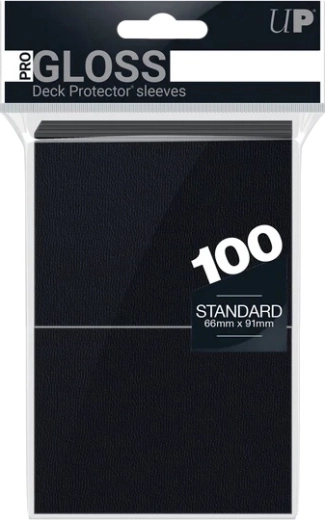 Ultra PRO PRO-Gloss huse standard pentru cărți negre (100 buc.)