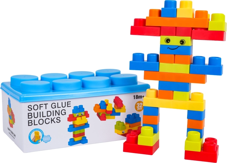 Set de cuburi de construcție moi 32 buc