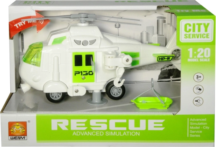 Elicopter de salvare cu lumină și sunet