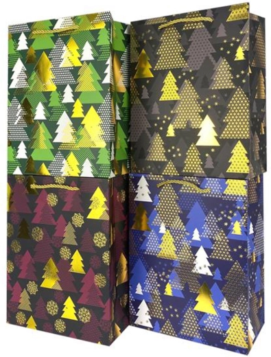 Pungă cadou de Crăciun din hârtie 32 × 26 × 12 cm (mix de modele)