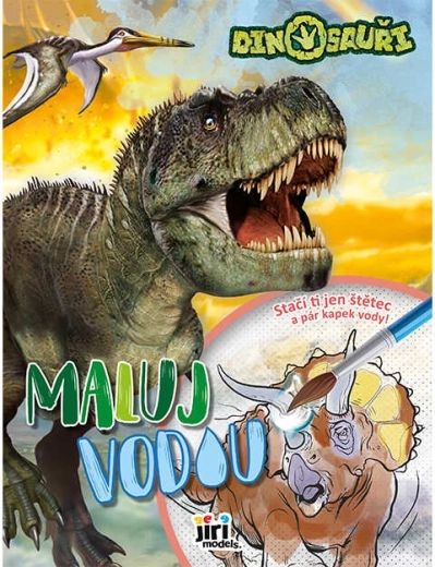 Pictează cu apă A4 dinozauri
