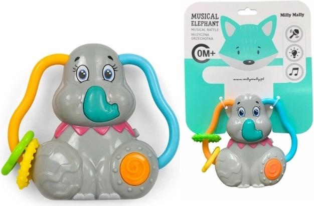 Zornăitor muzical în formă de elefant Milly Mally