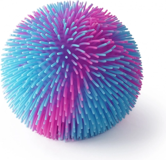 Mingea ciufulită curcubeu cu lumină – roz-albastru