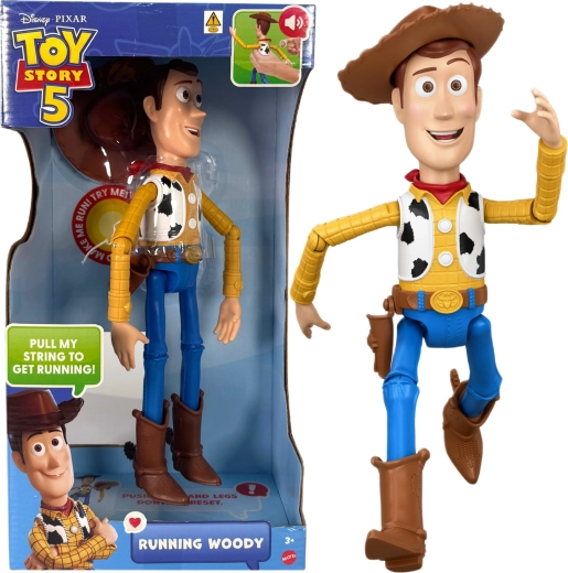 Mattel Disney Toy Story figurină interactivă Woody alergând 30 cm (versiune în engleză)