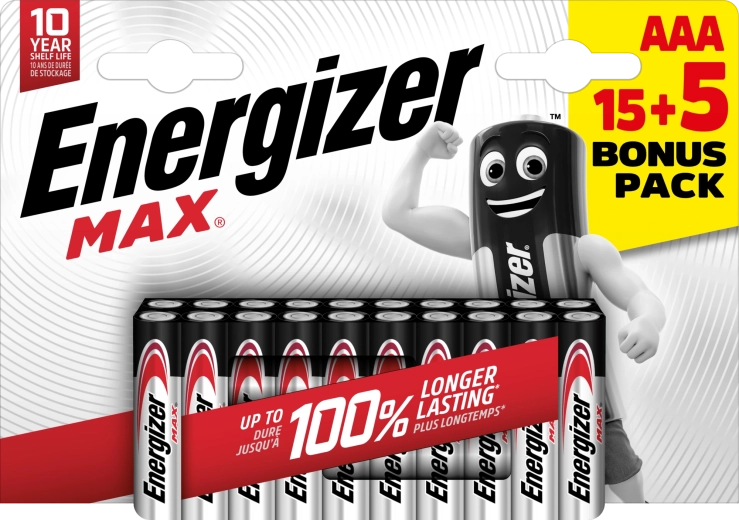 Energizer Max AAA baterii alcaline 20 buc