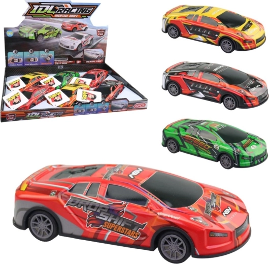 Mașinuțe sport din metal 17,5 cm – set de 6 bucăți în display box