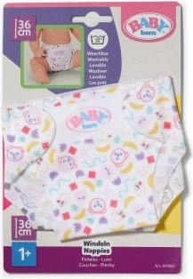 Scutece textile BABY born pentru păpuși de 36 cm - 2 buc.