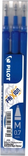 Rezerve PILOT FriXion 0,7 mm – albastru, 3 buc