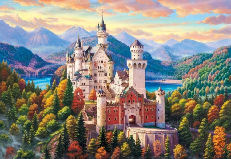 Puzzle Castel în munți 1000 piese BLUEBIRD
