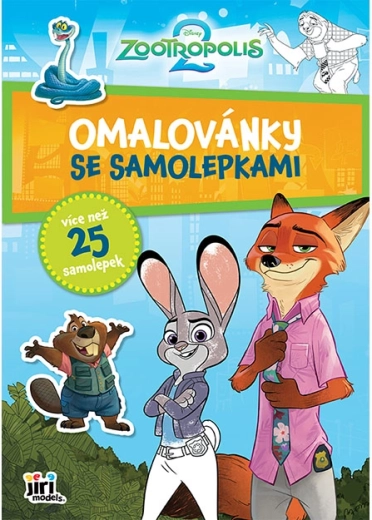 Carte de colorat A4 cu autocolante Zootropolis - 1 bucată