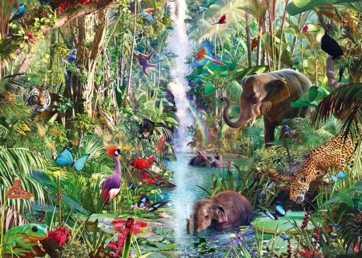 Puzzle Ravensburger Animale în junglă 9000 de piese