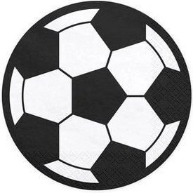 Șervețele de hârtie minge de fotbal 13,5 cm, 20 buc.