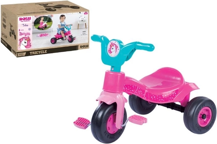 Tricicletă pentru copii Dolu Unicorn roz