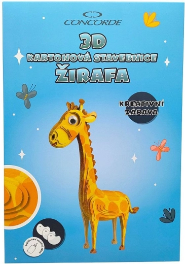 Set de construcție 3D din carton – girafă