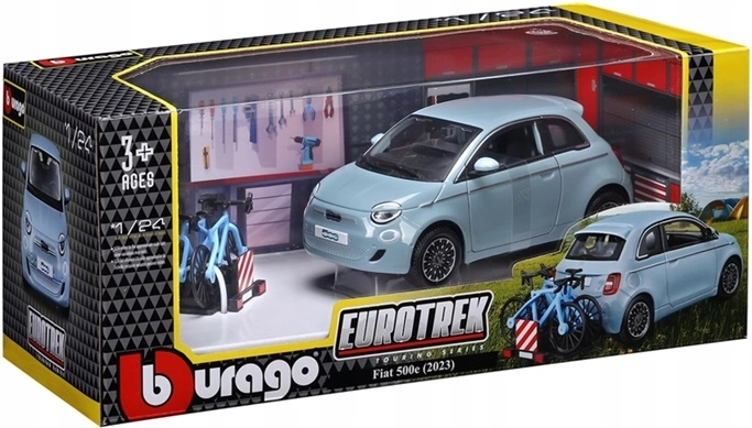 BBU Eurotrek Fiat 500E Touring albastru 1:24