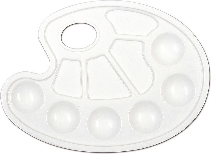 Paletă de pictură CONCORDE albă, 10 cavități