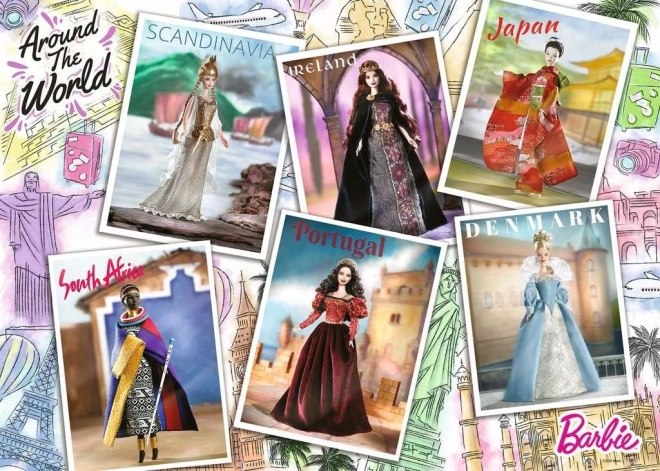 Puzzle Ravensburger Barbie: În jurul lumii 1000 piese