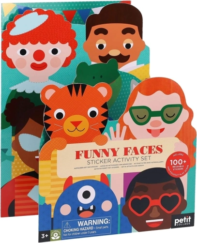 Set de stickere cu fețe amuzante de la Petit Collage